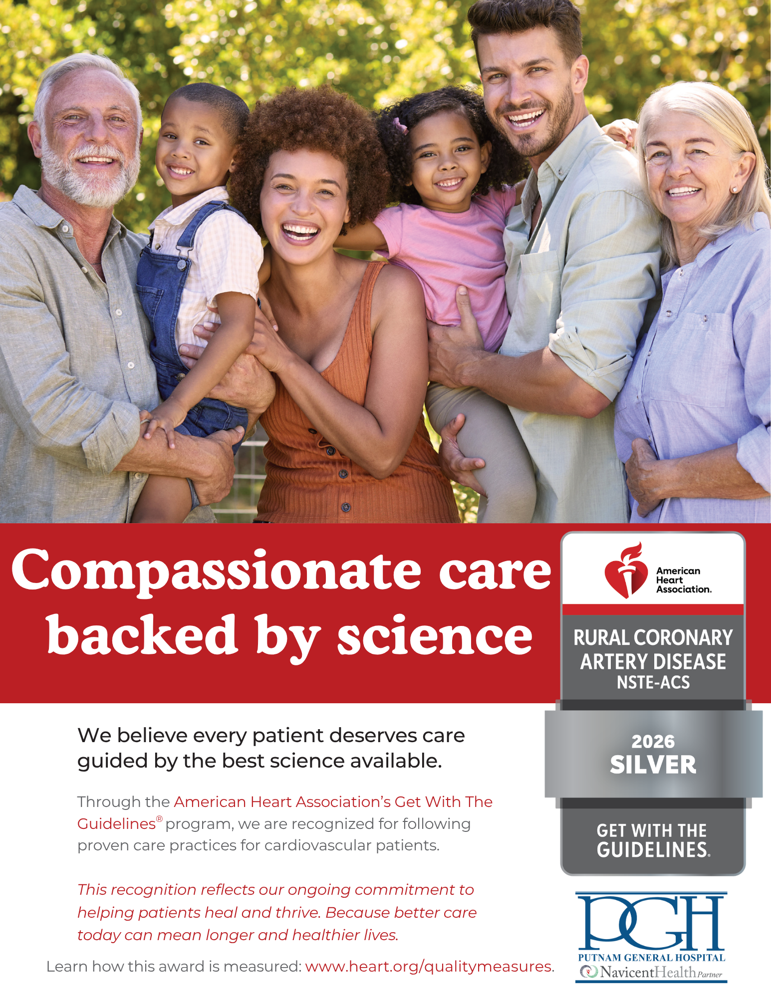 Putnam General Hospital awarded Silver Recognition from the American Heart Association